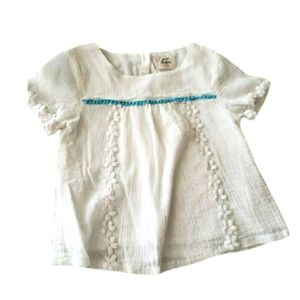Gauzy white mini Boden top